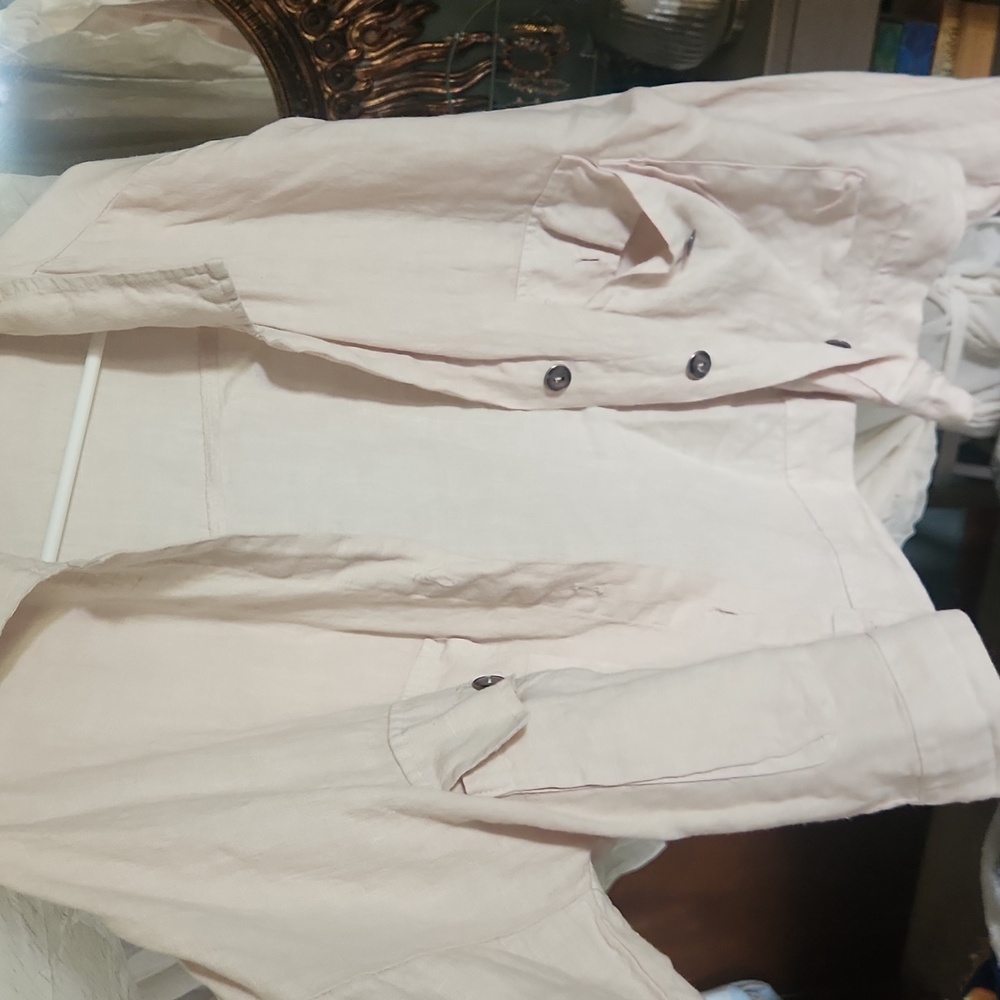 M I love linen crop jacket - Picture 2 of 2